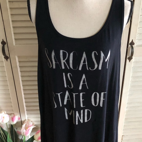 Torrid “Sarcasm Is A State Of Mind” Logo Tank Top - Picture 4 of 7